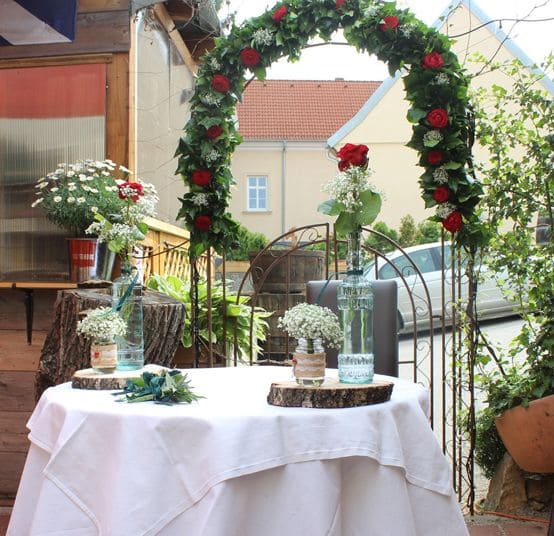 Dekoration für eine Hochzeit